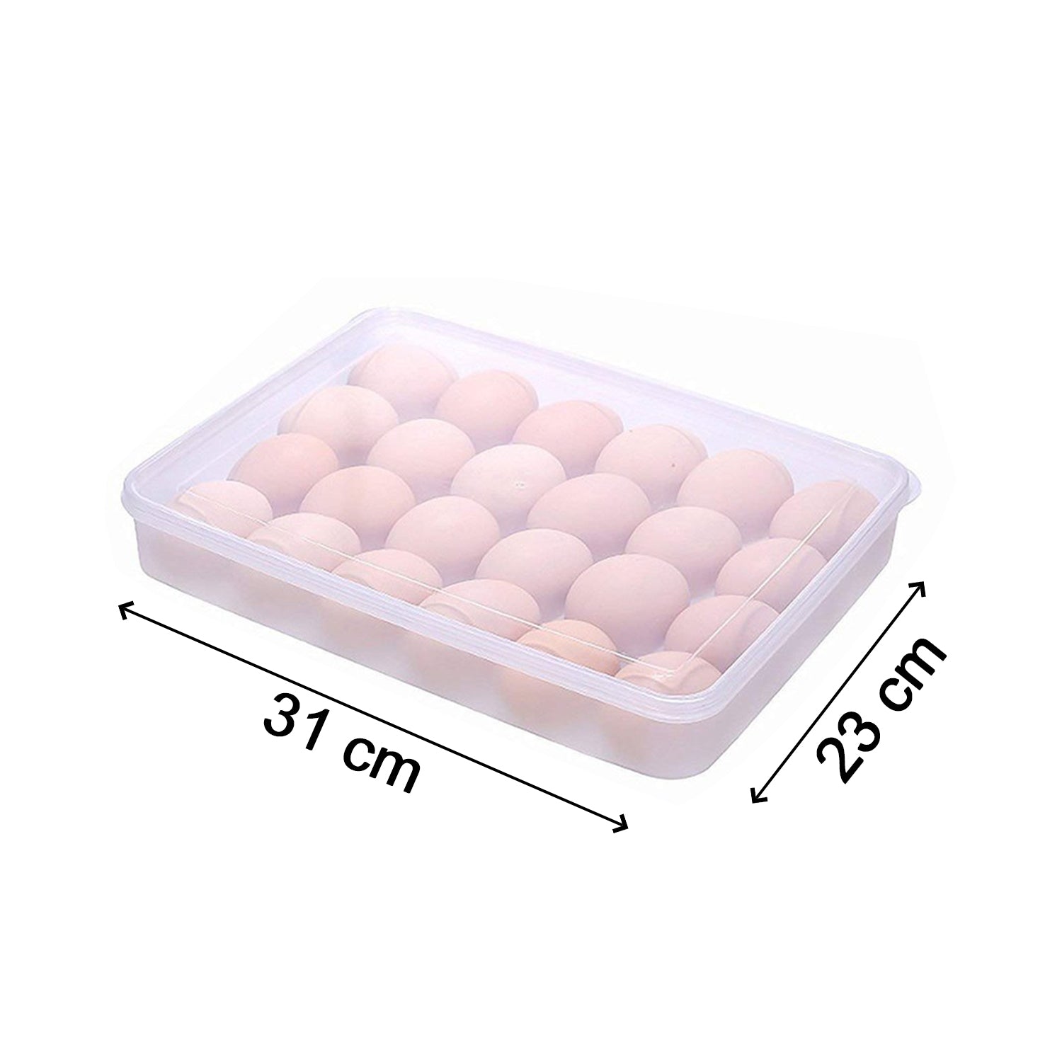 2645 24 Grids Plastic Egg Box Container Holder Tray for Fridge with Lid for 2 Dozen Egg Tray 2645 24 Grids Plastic Egg Box Container Holder Tray for Fridge with Lid for 2 Dozen Egg Tray